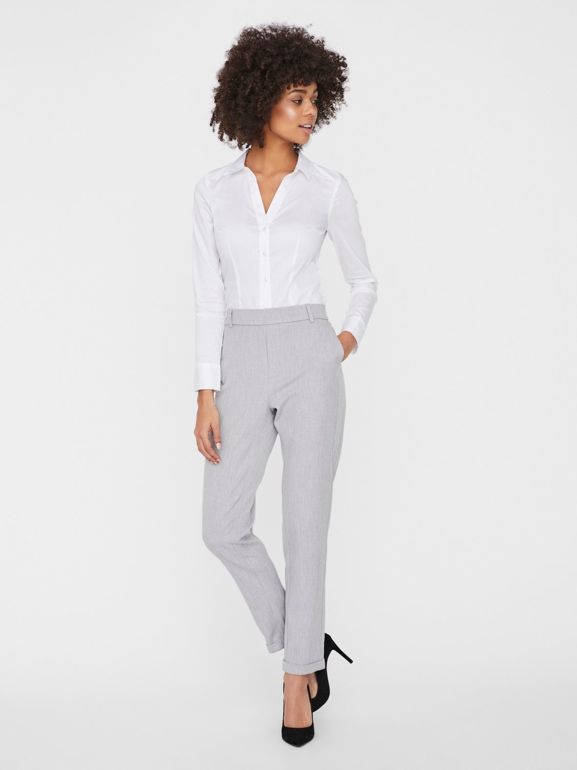 VMMAYA Pants - light grey melange - VERO MODA & VILA Bergvik